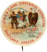 J.I. CASE AD BUTTON FROM LEWIS & CLARK 1905 EXPO.