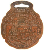 "GRAND ISLAND HORSE & MULE COMPANY" NEBRASKA FOB.