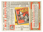 "TOM MIX ADVENTURE STORIES" GUM WRAPPER AND BOOKLETS.