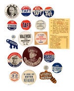 COLLECTION OF 1948-1956 HOPEFUL & THIRD PARTY BUTTONS & RELATED.