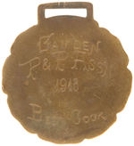 "BEST COCK" 1913 POULTRY AWARD ENGRAVED WATCH FOB.