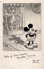 "MICKEY MOUSE" FIRST NEWSPAPER PREMIUM PICTURE CARD.