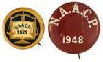 "N.A.A.C.P." PAIR OF BUTTONS.