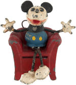 "MICKEY MOUSE" IN CHAIR GERMAN METAL FIGURE (COLOR VARIETY).