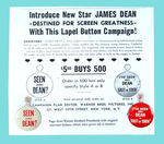 JAMES DEAN "EAST OF EDEN" MOVIE PROMO TABS.