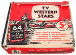 "TV WESTERN STARS" NEAR SET WITH DISPLAY BOX.