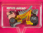 "MATTEL FARBS/MYLES AHEAD" ON DISPLAY CARD.