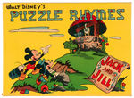 "WALT DISNEY'S PUZZLE RHYMES/JACK AND JILL" W/MICKEY AND MINNIE MOUSE.