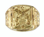 TOM MIX LOOK-AROUND RING WITH BRILLIANT LUSTER.