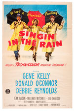 “SINGIN’ IN THE RAIN” ORIGINAL 1952 RELEASE ONE SHEET MOVIE POSTER.