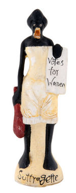 SOJOURNER TRUTH SATIRICAL "SUFFRAGETTE" BISQUE SCARCER SMALLER VERSION.