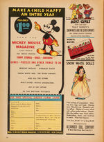 "MICKEY MOUSE MAGAZINE" VOL. 3, NO. 9 JUNE 1938.