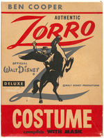 "ZORRO" BOXED BEN COOPER HALLOWEEN COSTUME & MAGIC SLATE.