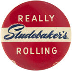 STUDEBAKER FOUR LATE 1940s-EARLY 1950s LITHO TIN BUTTONS.