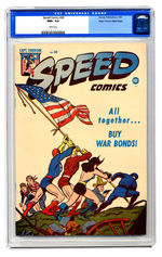 SPEED COMICS #38 JULY 1945 CGC 9.6 WHITE PAGES MILE HIGH COPY.