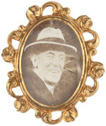 WILSON REAL PHOTO IN OVAL PIN WITH MINT LUSTER FRAME.