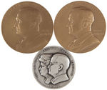 HARRY TRUMAN 1945 & 1949 BRONZE INAUGURAL MEDALS PLUS 1952 SILVER MEDAL BY PAUL VINCZE.