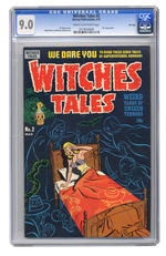 WITCHES TALES #2 MARCH 1951 CGC 9.0 CREAM TO OFF-WHITE PAGES FILE COPY.