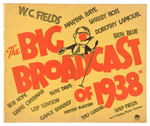 "THE BIG BROADCAST OF 1938" PRESS BOOK WITH W.C. FIELDS & MORE.