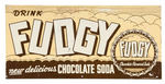 "PAPY/FUDGY" CHOCOLATE SODA SIGN PAIR.