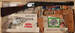 "MATTEL BUFFALO HUNTER SET - SHOOTIN' SHELL WINCHESTER & SHOOTIN' SHELL FANNER" BOXED GUN SET.