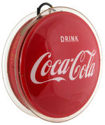 "DRINK COCA-COLA" DOUBLE SIDED DOME LIGHT STORE DISPLAY SIGN.