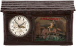 "DAVY CROCKETT" LIGHTED & ANIMATED ELECTRIC CLOCK BY HADDON.