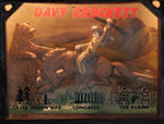 "DAVY CROCKETT" LIGHTED & ANIMATED ELECTRIC CLOCK BY HADDON.