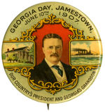 OUTSTANDING 1907 THEODORE ROOSEVELT ISSUED FOR "GEORGIA DAY, JAMESTOWN" EXPOSITION.