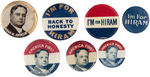 SEVEN BUTTONS FOR HIRAM JOHNSON: GOVERNOR, SENATOR, ROOSEVELT RUNNING MATE & PRESIDENTIAL HOPEFUL.