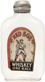 BOSTON "RED SOX WHISKEY ONE BALL" BOTTLE.