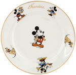 MICKEY & MINNIE MOUSE & PLUTO PERSONALIZED FRENCH CHINA DISH SET.