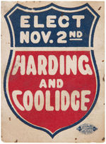 HARDING TRIGATE COATTAIL CARD AND STICKER.