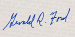 "GERALD R. FORD" SIGNED WARREN COMMISSION PAGE.