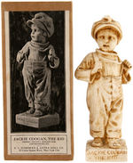 CHARLIE CHAPLIN'S SIDEKICK "JACKIE COOGAN, THE KID" BOXED STATUETTE.