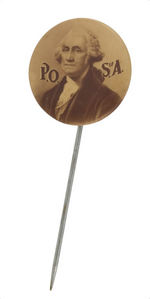 GEORGE WASHINGTON REAL PHOTO STYLE CELLULOID STICKPIN.