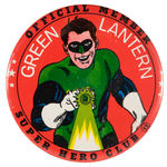 “GREEN LANTERN SUPER HERO CLUB” LARGE BUTTON FROM SERIES #13.