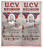 "U.C.V. REUNION MACON, GA. MAY 7-8-9 1912" FOLD OVER SOUVENIR.