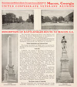 "U.C.V. REUNION MACON, GA. MAY 7-8-9 1912" FOLD OVER SOUVENIR.