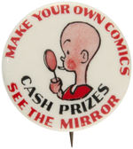 HENRY RARE NEWSPAPER CONTEST 1930s BUTTON.