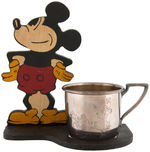 MICKEY & MINNIE MOUSE BOXED SILVERPLATE CUP & HOLDER.
