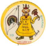 YELLOW KID 1896 BUTTON #119.