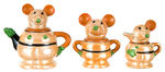 MICKEY MOUSE FIGURAL TEAPOT/CREAMER/SUGAR.