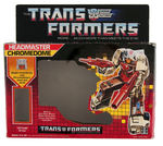 "TRANSFORMERS: HEADMASTER AUTOBOT CHROMEDOME" BOXED TOY & "REWIND/STEELJAW" CARDED PAIR.