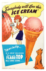 ORPHAN ANNIE ICE CREAM CONE STORE SIGN.