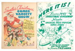 "SANTA'S CHRISTMAS COMIC VARIETY SHOW" 1943 SEARS TOYLAND PREMIUM COMIC BOOK W/PROMO AD FOLDER COVER