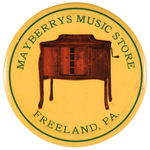 “MAYBERRYS MUSIC STORE FREELAND, PA” RECORD BRUSH.