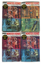 AURORA "MONSTER SCENES" BOXED MODEL KIT LOT.