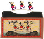 "MICKEY MOUSE" BOXED CELLULOID TRIO ON BRIDGE.