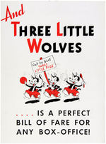 "THREE LITTLE WOLVES" MOVIE EXHIBITOR PUBLICITY FOLDER.